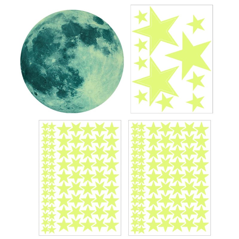 GLOCARNIVAL Glow Stars and Full Moon Wall Stickers for Starry Sky,Glowing Star Beautiful Wall Decals for Any Room,Beautiful Wall Decals for Kids Gift,Glow in The Dark Stars Light Your Ceiling - Image 5